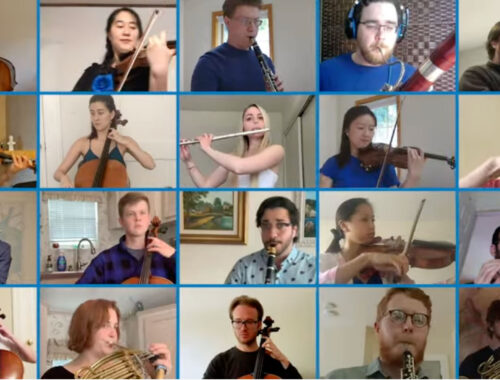 Musicians playing over zoom