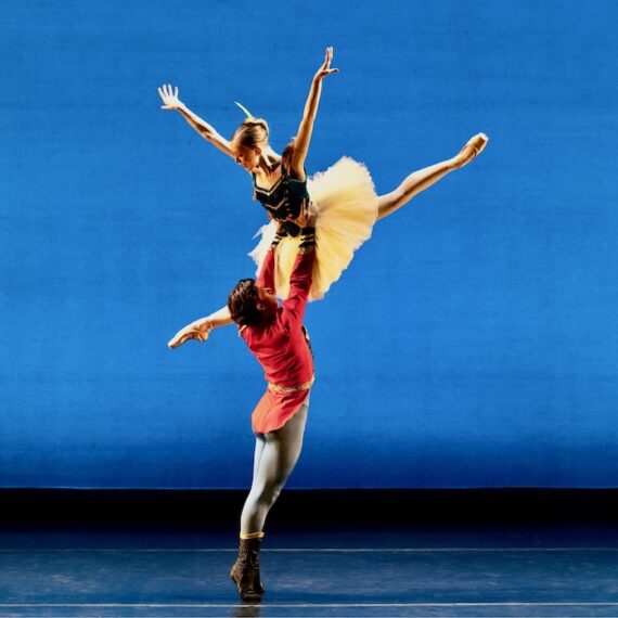 ABT Studio Company performing Stars and Stripes pas de deux (c) The George Balanchine Trust, featuring Elisabeth Beyer and Jake Roxander - photo by Erin Baiano