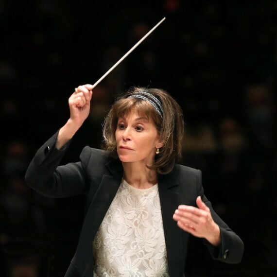 JoAnn Falletta conducts the Buffalo Philharmonic Orchestra in their Lukas Foss Centennial Celebration at Carnegie Hall, 10/3/22.